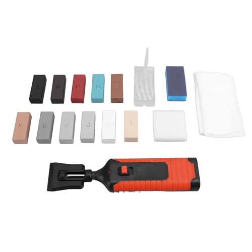 Msiud Laminat Reparaturset, Fliesen Reparatur Set Möbel Kratzer Arbeitsplatte Küche Reparaturset Set für Steingut Kacheln Keramik Hartwachs Mit Wachsschmelzer Auch Holz Parkett von Msiud