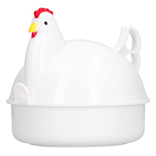 Msiud Mikrowellen Eierkocher, Eierkocher für Die Mikrowelle 4 Cup Egg Pan Hühnerform Mini Dampfkessel Eierdampfer Aluminiumlegierung Mikrowelle Poached Egg Maker Boiler von Msiud