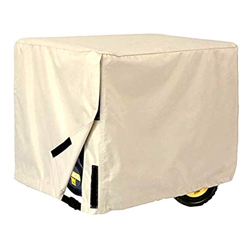 Msiud Outdoor-Generatorabdeckungen, 210D-Polyester-Taft-Abdeckung mit Winddichter Schnalle, Gartenterrasse, Wasserdicht, Staubdicht, Universeller Schutz für Tragbare Generatoren (Beige) von Msiud