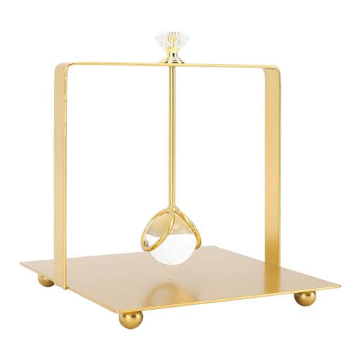 Msiud Serviettenhalter aus Metall, Serviettenständer Servietten Halter Tisch Halterung Serviettenhalt mit Holzsockel für Papierservietten Design Carré HöLzerne Serviettenspender Arbeitsplatte von Msiud