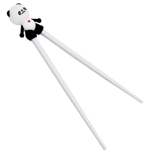 1 Paar Training Esstäbchen für Kinder 7 niedliche Panda Silicone Training Härtungsstäbchen Hitzebeständiges Essen sicher für Anfänger zu Hause, Schule, Kindergarten von Mskmnkot
