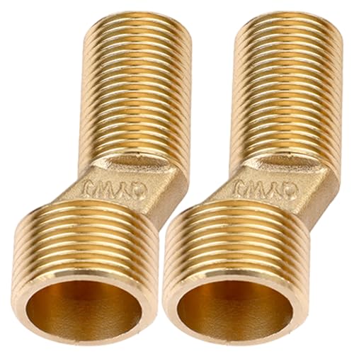 2pcs Duschkopfadapter, 3/4 -Durchmesserwinkel Einstellbarer Kupferarmaturadapter für Duschhahnhahnadapter von Mskmnkot
