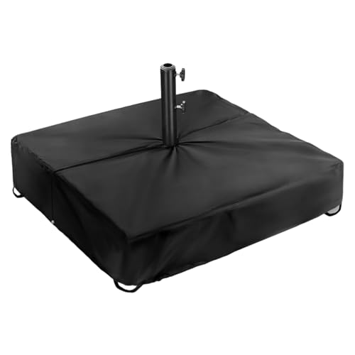 Dachbasisabdeckung, 30x30x5 600d wasserdichtes Anti-UV-Quadrat-Standschutz mit elastischen Kabel und Reißverschluss, Patio-Regenschirm-Basis von Mskmnkot