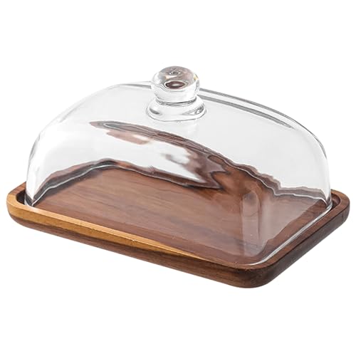 Glasbutterschale mit Deckel, 7.1x4.7x3.7 Holzbasis und klare Abdeckung, Käseküste für Küchenarbeitsplatte, Glasbutterschale mit Abdeckung Glasbutterschale mit Deckel, 7.1x4.7x3.7 Holzbasis und klare Abdeckung, Käseküste für Küchenarbeitsplatte, Glasbutterschale mit Abdeckung von Mskmnkot