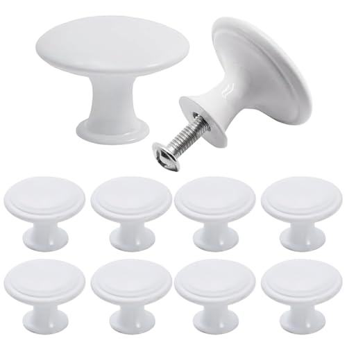 Mskmnkot 10pcs Schrank Türknöpfe Vintage runde weiß von Mskmnkot