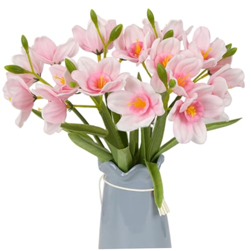 Mskmnkot 2pcs künstliche Narzissen 16 -Zoll -Simulation PU -Blumenbündel mit Kunststoffstiel für Tisch Mittelstücke Home Daffodils Künstliche Blumen von Mskmnkot