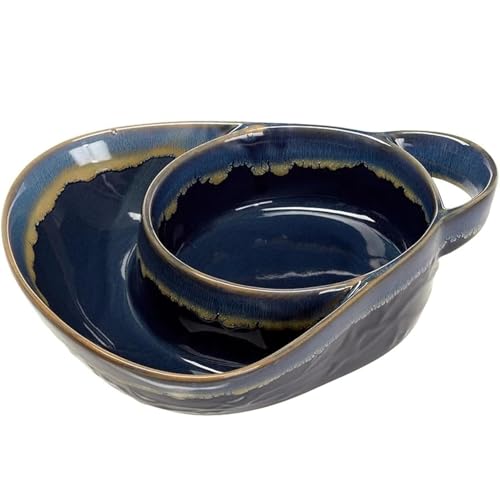 Mskmnkot Chip- und Dip -Schüssel, Suppenschalen Set, 8x7x2in Retro -Keramikschalen mit Griffen, Chip & Dip -Servieren für Dessert, Salat und Beilagen, Suppe Mskmnkot Chip- und Dip -Schüssel, Suppenschalen Set, 8x7x2in Retro -Keramikschalen mit Griffen, Chip & Dip -Servieren für Dessert, Salat und Beilagen, Suppe von Mskmnkot