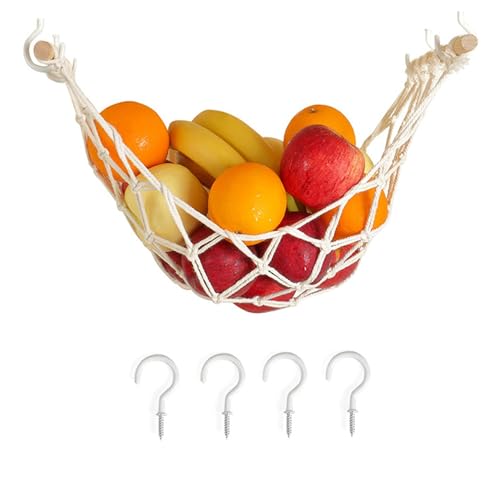 Mskmnkot Hanging Obst Hängematte Obst Hängematte unter Schrank hängt groß von Mskmnkot