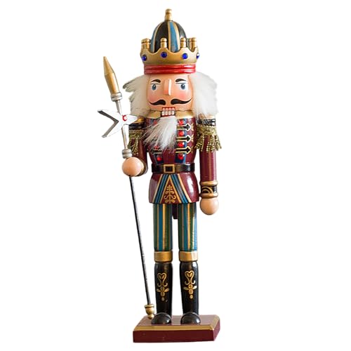 Mskmnkot Nussknacker -Ornamente, 12 Zoll Holznussknacker -Figuren, Retro -Weihnachtsdekoration für Zuhause, Party, Tischregal, rote Dekor, Nussknacker -Figuren Mskmnkot Nussknacker -Ornamente, 12 Zoll Holznussknacker -Figuren, Retro -Weihnachtsdekoration für Zuhause, Party, Tischregal, rote Dekor, Nussknacker -Figuren von Mskmnkot