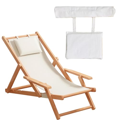 Mskmnkot Slingstuhl Ersatzstoff, 45x17 verdicken Oxford -Stoffklappen Faltbare tragbare Terrassenstuhl Ersatzstoff für Patio Lounge Stühle (mit Kissen) für Stühle von Mskmnkot