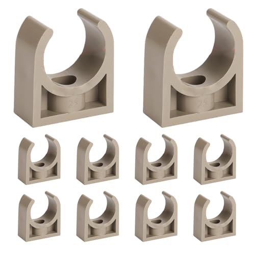 Rohrschellen, PPR U-förmige Wasserversorgungsrohrschellen, 5,1 cm, einfach zu installieren, Wasserschlauch, feste Clips für 50 mm Außendurchmesser, Schlauchstützklemme, 10 Stück von Mskmnkot