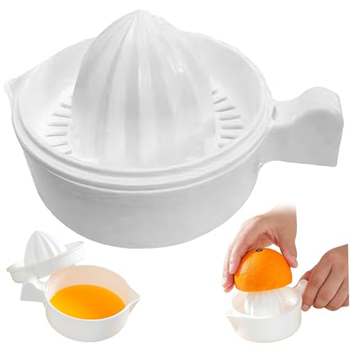 Zitronenquieter zwei Schicht Orangensaft mit Behälter & Ausguss Lebensmittelqualität PP Zitrus Juic mit Filter abnehmbar waschbarer 4x3 -Handbuch für Home Kitchen Squeezer von Mskmnkot