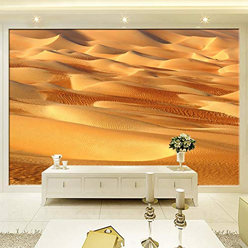 Msrahves wand tapeten 3d wohnzimmer Golden Sonnenuntergang Wüste Landschaft Vlies Tapeten Wandtapete XXL Moderne Wanddeko Design Wand Dekoration Wohnzimmer Schlafzimmer Büro Flur Fototapete art von Msrahves