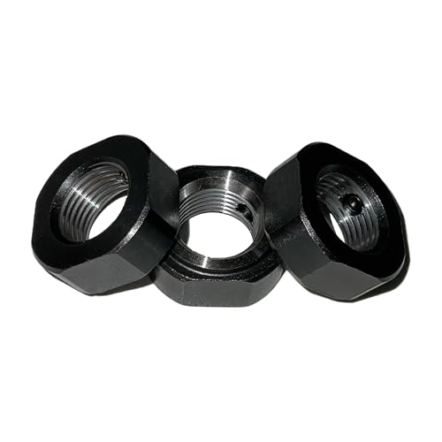 Mssoomm DN10 Kontermutter für Rollschraube, 5 Stück, M10 x 1,5 Sechskantmutter, 42CrMo-Stahl, 6H Präzision, phosphatiert und geschmiert, Anti-Rückschlag, Kupfer-Setschraube im Lieferumfang enthalten von Mssoomm