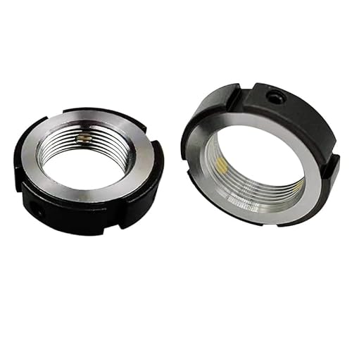 Mssoomm R18 Präzisions-Kontermutter für Rollenschrauben, M18 x 1,5 Rundmutter, 42CrMo-Legierungsstahl, 4H-Gewinde, phosphatiert und geschmiert, Kupfer-Sicherungsschraube im Lieferumfang enthalten, 5 Mssoomm R18 Präzisions-Kontermutter für Rollenschrauben, M18 x 1,5 Rundmutter, 42CrMo-Legierungsstahl, 4H-Gewinde, phosphatiert und geschmiert, Kupfer-Sicherungsschraube im Lieferumfang enthalten, 5 von Mssoomm