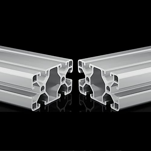 Mssoomm T-Profil 4080 Aluminium-Extrusionsprofil, europäischer Standard, eloxiertes Silber, linearer Schienenführungsrahmen für 3D-Drucker und CNC-Heimwerker, Länge 300 mm, 2 Stück von Mssoomm