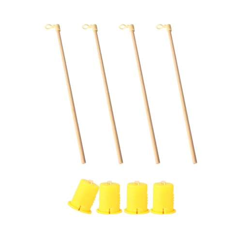 4 Pcs Mini LED Laternenlichter und 4Pcs Laternenstab aus Holz, 2024 neues Modell LED Deko Licht warmes Gelb, Laternenstab Kinder, für St Martin Laterne, Kürbislaterne, Halloween 4 Pcs Mini LED Laternenlichter und 4Pcs Laternenstab aus Holz, 2024 neues Modell LED Deko Licht warmes Gelb, Laternenstab Kinder, für St Martin Laterne, Kürbislaterne, Halloween von Mstnoixgc