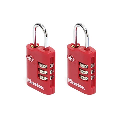 Master Lock 4686EURT 2-er Pack TSA Zahlenschloss, Zufällige Farbe, 6,3 x 3 x 1,4 cm Master Lock 4686EURT 2-er Pack TSA Zahlenschloss, Zufällige Farbe, 6,3 x 3 x 1,4 cm von Master Lock