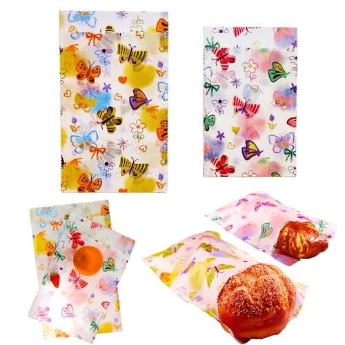 2 Pack Wiederverwendbare Bienenwachs Lebensmitteltaschen Bienenwachs Verpackungstaschen Brot Taschen Snack Taschen Gemüsespeichertaschen Nachhaltige biologisch abbaubare Lebensmittelaufbewahrung von Msuitable