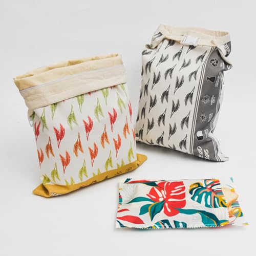 2er Set Bienenwachs Brot Taschen für hausgemacht - Baumwolle Bienenwachs Taschen für Brot - Wiederverwendbare Brotbeutel - Brotaufbewahrung - Brot Backen Zubehör für Brot Obst Gemüse 2er Set Bienenwachs Brot Taschen für hausgemacht - Baumwolle Bienenwachs Taschen für Brot - Wiederverwendbare Brotbeutel - Brotaufbewahrung - Brot Backen Zubehör für Brot Obst Gemüse von Msuitable
