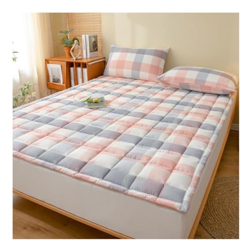 Mswborml Gesteppt Matratzen Futon Topper mit Gummiband, Weich Japanische Bodenmatratze Dicke Futon Matratze, Faltbar Japanische Futon Matratze Tragbar Japanische Tatami-Rollmatte,I,200x220cm/79x86in von Mswborml