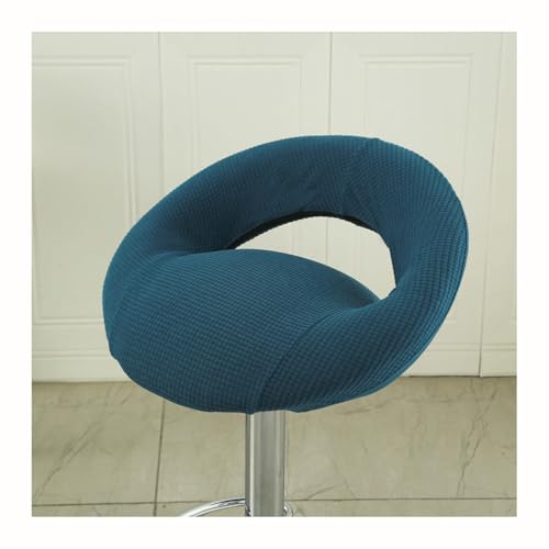 Mswborml Rund Barhocker Bezug mit Lehne Hohler 2/4er Set, Drehbare Bezug für Barhocker Rund mit Lehne, Stretch Stuhlhussen Barhocker mit Gummiband, Waschbar Bezug für Küchenbarhocker,E,1PC von Mswborml