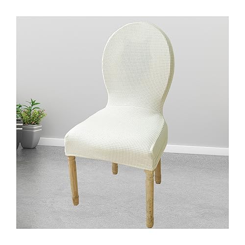 Mswborml Runder Rückenlehne Stuhlhusse Stretch Universal Stuhliberzug Stuhlbezug Husse 2/1er Set, Esszimmerstuhl Hussen mit Großer Rückenlehne, Schonbezug für Esszimmerstuhle Waschbar,J,2PCS von Mswborml