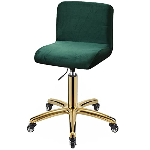 Mswborml Samt Barhocker Bezug mit Lehne Barstuhlbezug 6/4/2 Stück,Hussen Waschbarer Abdeckung Stretch-Stuhlhussen Bezug für Kurzen Lehne Drehstuhl,Esszimmerstuhl,Barhocker (Ohne Stühle),A,2PCS von Mswborml