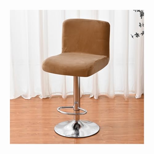 Mswborml Samt Barhocker Bezug mit Lehne Barstuhlbezug 6/4/2 Stück,Hussen Waschbarer Abdeckung Stretch-Stuhlhussen Bezug für Kurzen Lehne Drehstuhl,Esszimmerstuhl,Barhocker (Ohne Stühle),B,2PCS von Mswborml