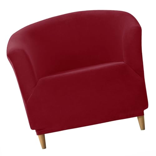 Mswborml Samt Hussen für Clubsessel Cocktailsessel mit Kissenbezug, Weich Bezug für Cocktailsessel Clubsessel mit Elastischem Boden, Plüsch Sesselschoner Sesselauflage Sesselüberwurf Waschbar,K von Mswborml