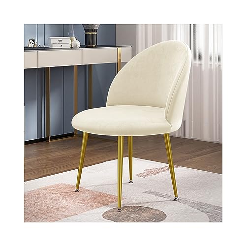 Mswborml Samt Stuhl Schonbezug mit Runder Rückenlehne, Antirutsch Esszimmerstuhl Bezug Abnehmbar, Weich Stuhlbezug Stretch Ohne Armlehne, Waschbar Stretchbezug Sessel für Küche, Esszimmer,C,2PCS von Mswborml