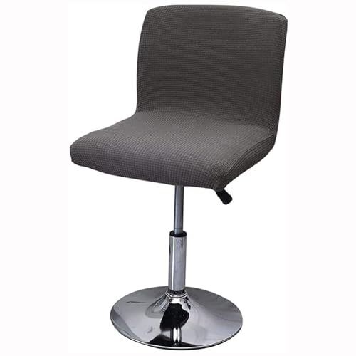 Mswborml Stretch Barhocker Stuhlhussen Bezüge 2/4 Stück, Barhocker Schonbezug Abnehmbarer Elastisch Überzug für Barstuhl Stuhlbezug Sitzschutzbezug für Short Swivel Dining Chair,Dark Gray,4PCS von Mswborml