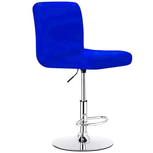 Mswborml Stretch Schonbezüge für Barhocker 2/4er Set, Universal Barhocker Stuhlhussen Bezüge Abnehmbar Schonbezug Stuhl Hochlehner mit Gummiband, Stuhlhusse Bürostuhl Sitzflache,Blau,2PCS von Mswborml