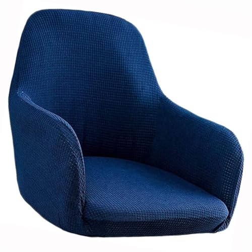 Mswborml Stretch Stuhlhussen mit Armlehne Wasserdicht, Bürostuhl Stuhlbezug Sitzfläche 2/4/6er Set Esszimmerstühle Husse Jacquard Stretch Abdeckung Moderne Beschützer Haus,Blau,4PCS von Mswborml