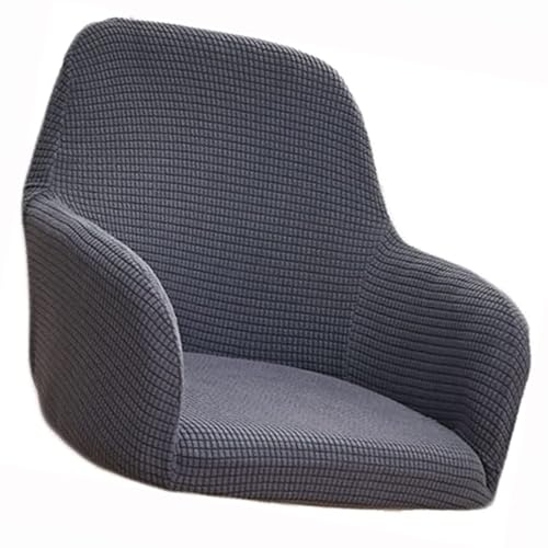 Mswborml Stretch Stuhlhussen mit Armlehne Wasserdicht, Bürostuhl Stuhlbezug Sitzfläche 2/4/6er Set Esszimmerstühle Husse Jacquard Stretch Abdeckung Moderne Beschützer Haus,Dark Gray,2PCS von Mswborml