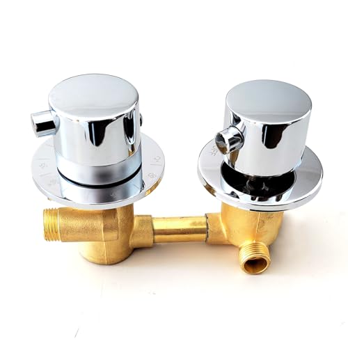 2-Wege-Thermostat-Brausebatterie mit zwei Griffen Duschventil Multifunktions-Brausebatterie Geeignet für Badezimmer-Duschraum. von MtalNumbeor