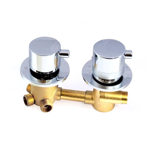 4-Wege-Thermostat-Brausebatterie mit zwei Griffen Duschventil Multifunktions-Brausebatterie Geeignet für Badezimmer-Duschraum. von MtalNumbeor