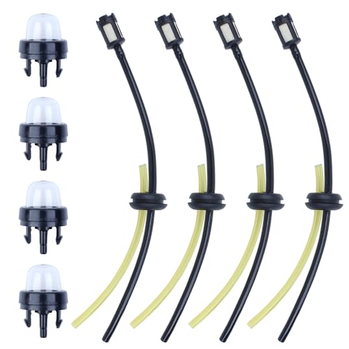 Mtanlo 4 Stück Universal Benzinfilter Kit, Benzinschlauch Freischneider Universal Kraftstoffschlauch, Universal-Set für Benzinschlauch und Birne, für Trimmer Mower Heckenschere Mower von Mtanlo