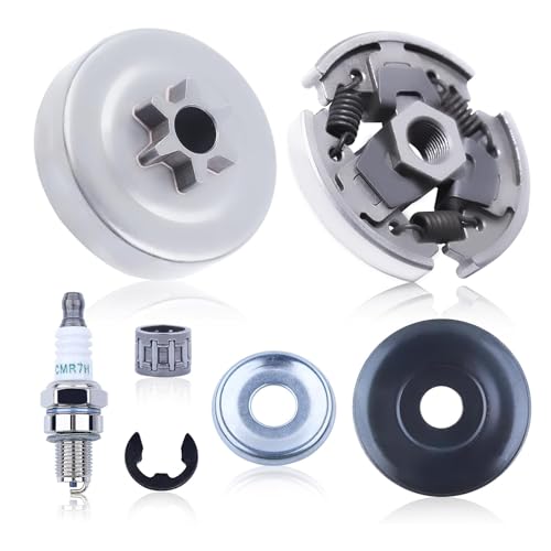 Mtanlo Kettenrad und Kupplung, 3/8" Kupplungstrommel Kettenrad Kettensägen für Stihl MS171 MS181 MS180 MS211 MS171C MS181C MS211C mit Zündkerze Nadellager Unterlegscheibe etc von Mtanlo