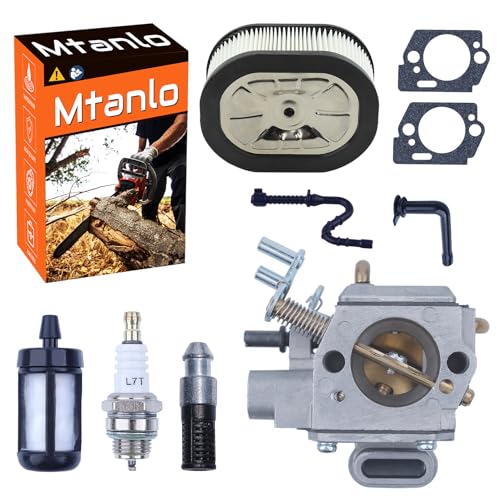 Mtanlo Vergaser MS461 für Stihl MS 461 MS461R GS 461 (HD-50A) Kettensäge, Vergaser mit L7T/BPMR7A Zündkerze Luftfilter Benzinschlauch Ölschlauch 1128 120 0625 Mtanlo Vergaser MS461 für Stihl MS 461 MS461R GS 461 (HD-50A) Kettensäge, Vergaser mit L7T/BPMR7A Zündkerze Luftfilter Benzinschlauch Ölschlauch 1128 120 0625 von Mtanlo