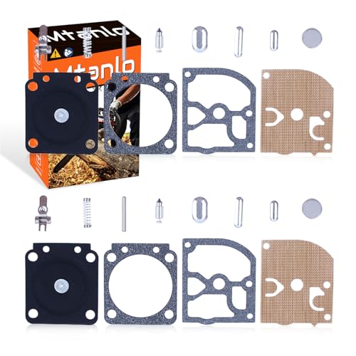 Mtanlo Vergaser Reparatur Set für ZAMA RB-77, Vergaser Reparatursatz Ersetzt für Stihl 017 018 021 023 025 Ms170 Ms180 Ms210 Ms230 Ms250 Kettensägenteile (2 Stück Vergaser Umbausatz) von Mtanlo