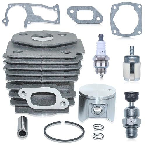 Mtanlo Zylinderkolben 47 mm für Husqvarna 357 357XP 357XP EPA 359 359XP 359XP EPA Kettensäge 537157304 580303302 537157302, Zylinderkolben mit Zündkerze, Vergaserdichtung von Mtanlo