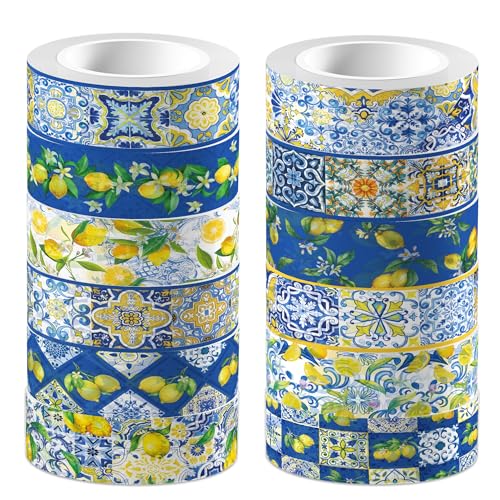 12 Rollen Zitrone Washi Tape Set Dekorative Maskierungsbänder Hawaiian Aloha Dekorativ Klebeband Aufkleber für Sommer Luau Tropical Theme Party Feiertags DIY Scrapbook Geschenkverpackung Dekoration 12 Rollen Zitrone Washi Tape Set Dekorative Maskierungsbänder Hawaiian Aloha Dekorativ Klebeband Aufkleber für Sommer Luau Tropical Theme Party Feiertags DIY Scrapbook Geschenkverpackung Dekoration von Mtbricey