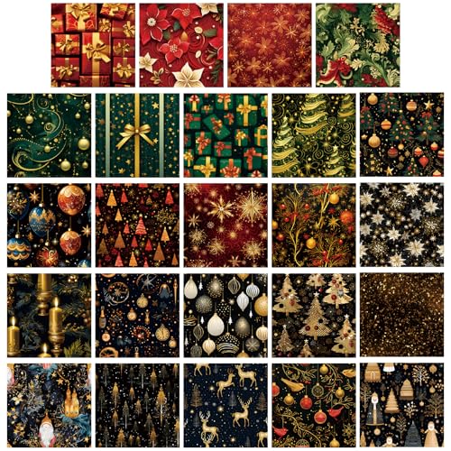 48 Blatt Weihnachts Scrapbooking Papier 24 Motive Weihnachtsmotiv Dekorpapier Bastelpapier Block mit Muster 6 "X 6" Decoupage Papier Vintage Dekorativ Motivpapier für DIY Kartenherstellung Basteln 48 Blatt Weihnachts Scrapbooking Papier 24 Motive Weihnachtsmotiv Dekorpapier Bastelpapier Block mit Muster 6 "X 6" Decoupage Papier Vintage Dekorativ Motivpapier für DIY Kartenherstellung Basteln von Mtbricey