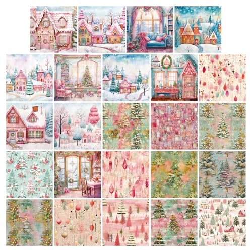 48 Blatt Weihnachts Scrapbooking Papier 24 Motive Weihnachtsmotiv Dekorpapier Bastelpapier Block mit Muster 6 "X 6" Decoupage Papier Vintage Dekorativ Motivpapier für DIY Kartenherstellung Basteln 48 Blatt Weihnachts Scrapbooking Papier 24 Motive Weihnachtsmotiv Dekorpapier Bastelpapier Block mit Muster 6 "X 6" Decoupage Papier Vintage Dekorativ Motivpapier für DIY Kartenherstellung Basteln von Mtbricey