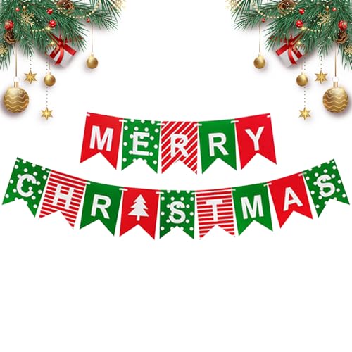 Frohe Weihnachten Banner,Rote und Grüne Weihnachts Girlande,Weihnachten Fahnen Hängende Dekorationen,Weihnachten Wimpel Wimpelkette,für Innen Freien Party Kamin Wand Garten Weihnachtsdekorationen Frohe Weihnachten Banner,Rote und Grüne Weihnachts Girlande,Weihnachten Fahnen Hängende Dekorationen,Weihnachten Wimpel Wimpelkette,für Innen Freien Party Kamin Wand Garten Weihnachtsdekorationen von Mtbricey