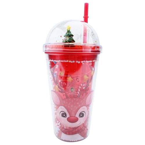 Weihnachts Wasserflasche für Kinder,Weihnachten Schneemann Muster Becher mit Deckel und Strohhalm,Wiederverwendbar Doppelwandiger Trinkbecher,450ml Glitzernder Reisebecher Tassen für Party Geschenke Weihnachts Wasserflasche für Kinder,Weihnachten Schneemann Muster Becher mit Deckel und Strohhalm,Wiederverwendbar Doppelwandiger Trinkbecher,450ml Glitzernder Reisebecher Tassen für Party Geschenke von Mtbricey