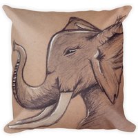 Ele.phant - Kunst Von Maya Barnes Quadrat Kissen von MtiArts
