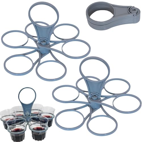 getränketräger Mit Griff,2X Faltbarer Caddy Für 6 Tassen Kaffee,2pcs Cup Carrier Wiederverwendbarer Getränketräger,Faltbarer Kaffeeträger-getränkehalter, Tragbare Cocktails Drink Caddy Halter-2pcs von Mtjbfv