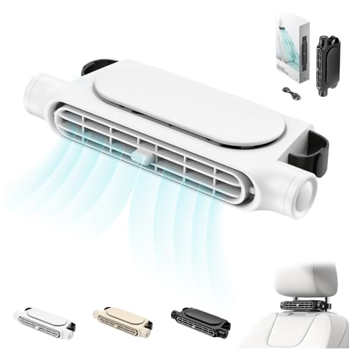 Mtjbfv Tragbare Klimaanlage Fürs Auto,auto Ventilator Für Rücksitzautositzventilator,auto Sitzbelüftung Mit Usb,seat Car Fan Portable Plug-in Three-speed,für SUV, LKW, Wohnmobile & PKW-A von Mtjbfv